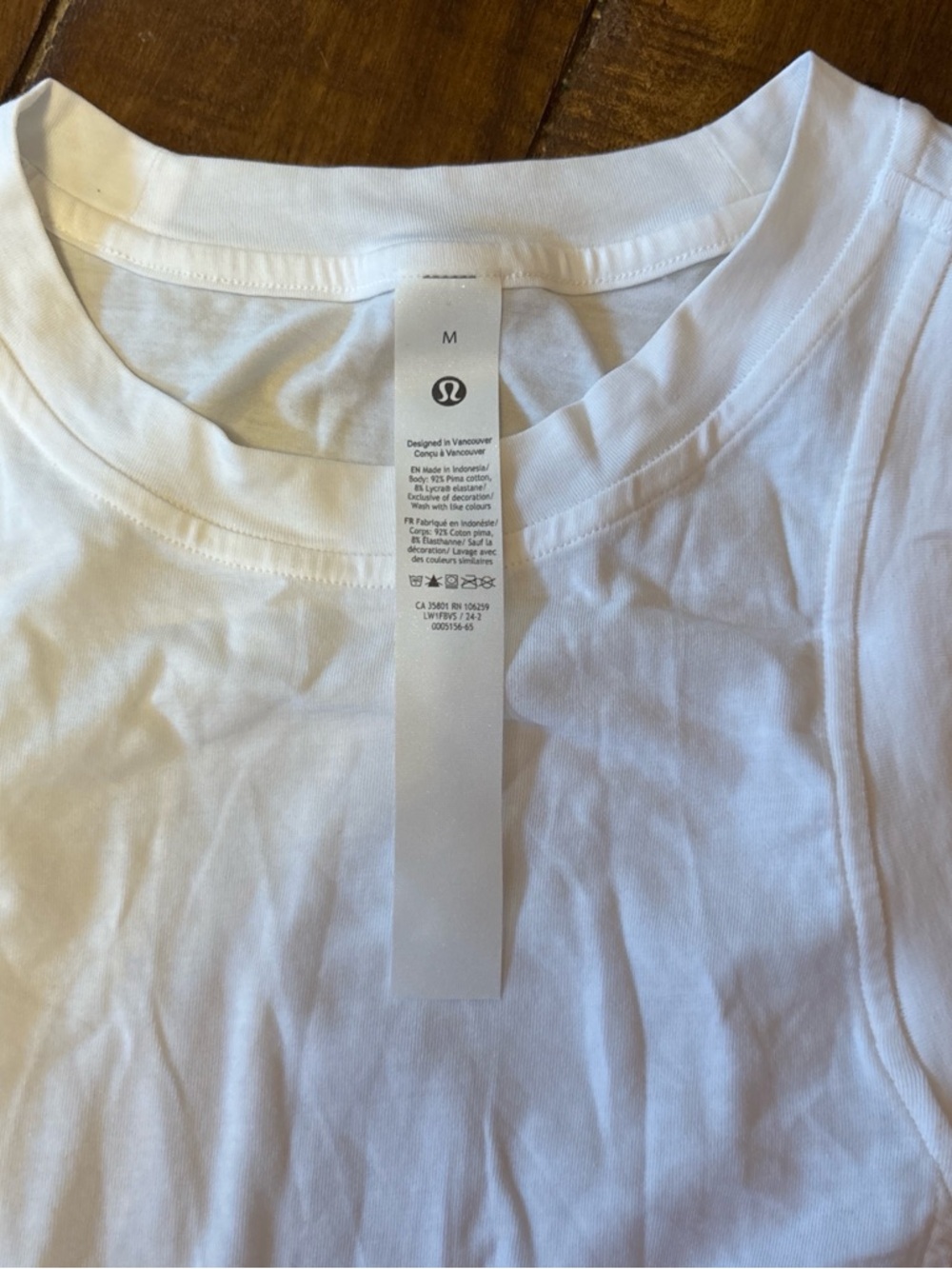 lululemon athletica White Sleeveless Crew Tank